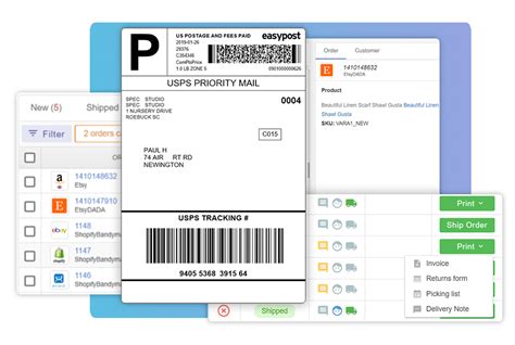 manage shipping labels ebay